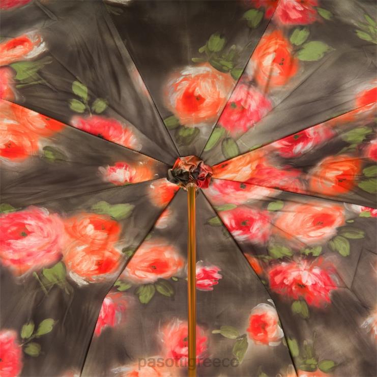 ομπρέλα | PASOTTI 189 56896-9 a - ομπρέλα με πορτοκαλί λουλούδια διπλό πανί 2N6B8386 γυναίκες